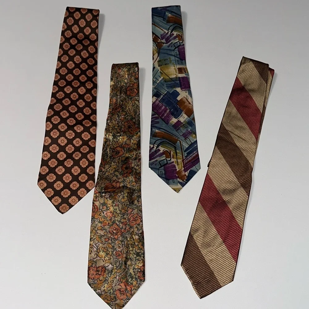 4 MENS VINTAGE TIES